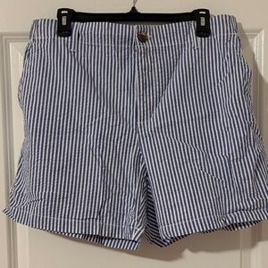 Old Navy Blue and White Striped Women's Bermudas